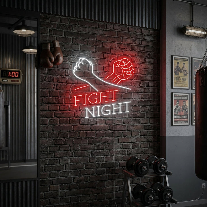 "Fight Night" Neonskylt