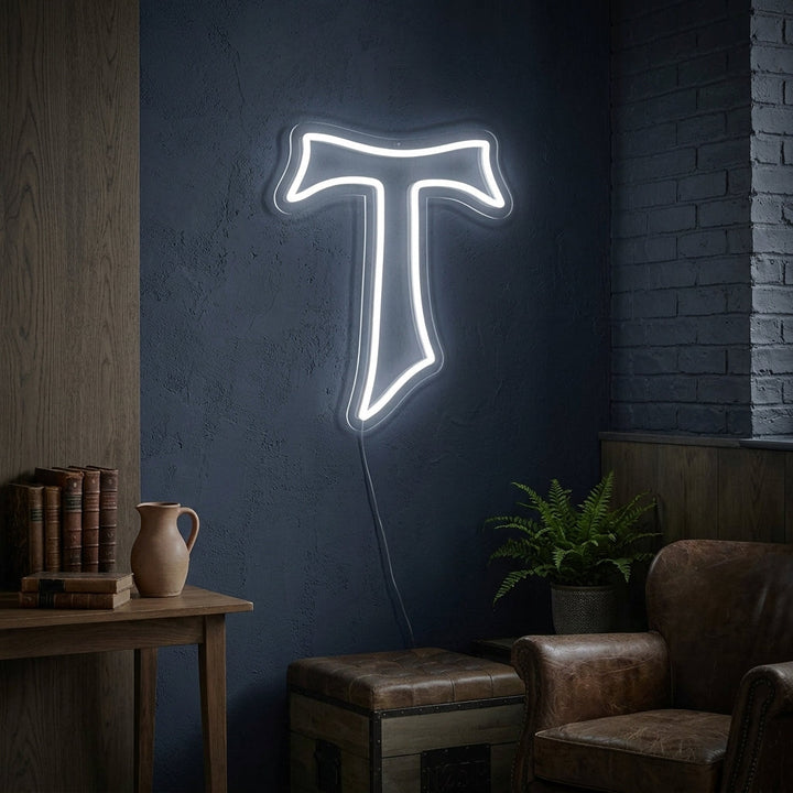 "Tau-Kors" Neonskylt