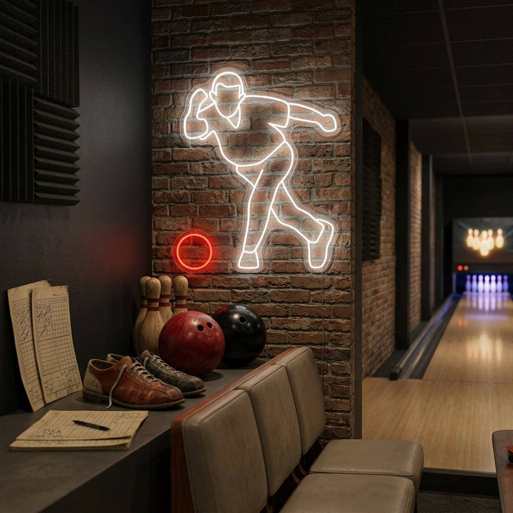 "Kasta Bowling" Neonskylt
