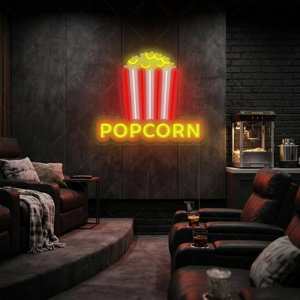 "popcorn" Neonskylt