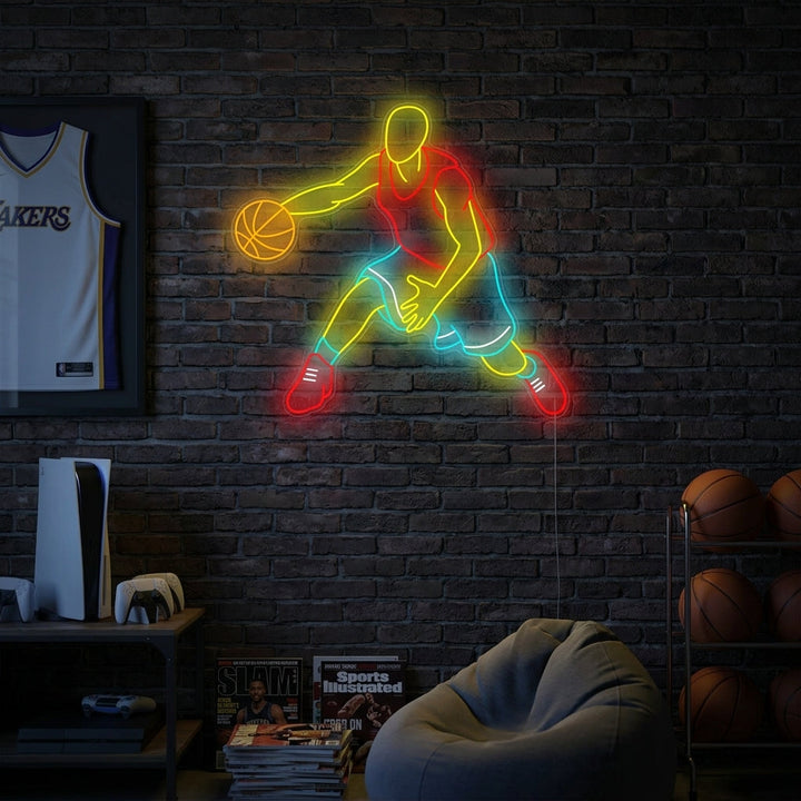 "Basketspelare" Neonskylt