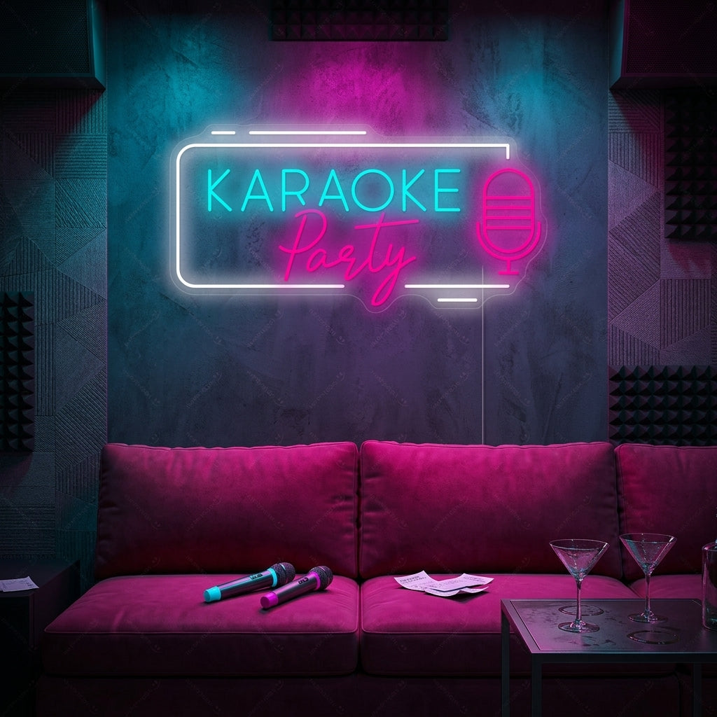 "Karaoke Party" Neonskylt