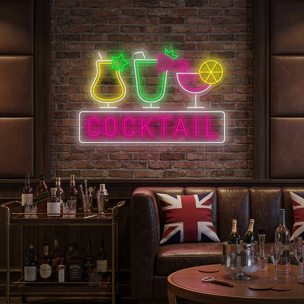 "Cocktail" Neonskylt