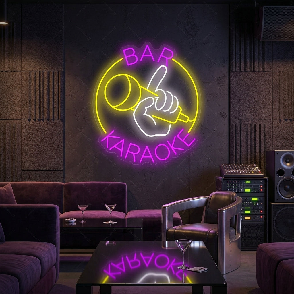 "Karaoke Bar" Neonskylt