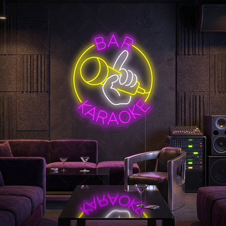 "Karaoke Bar" Neonskylt