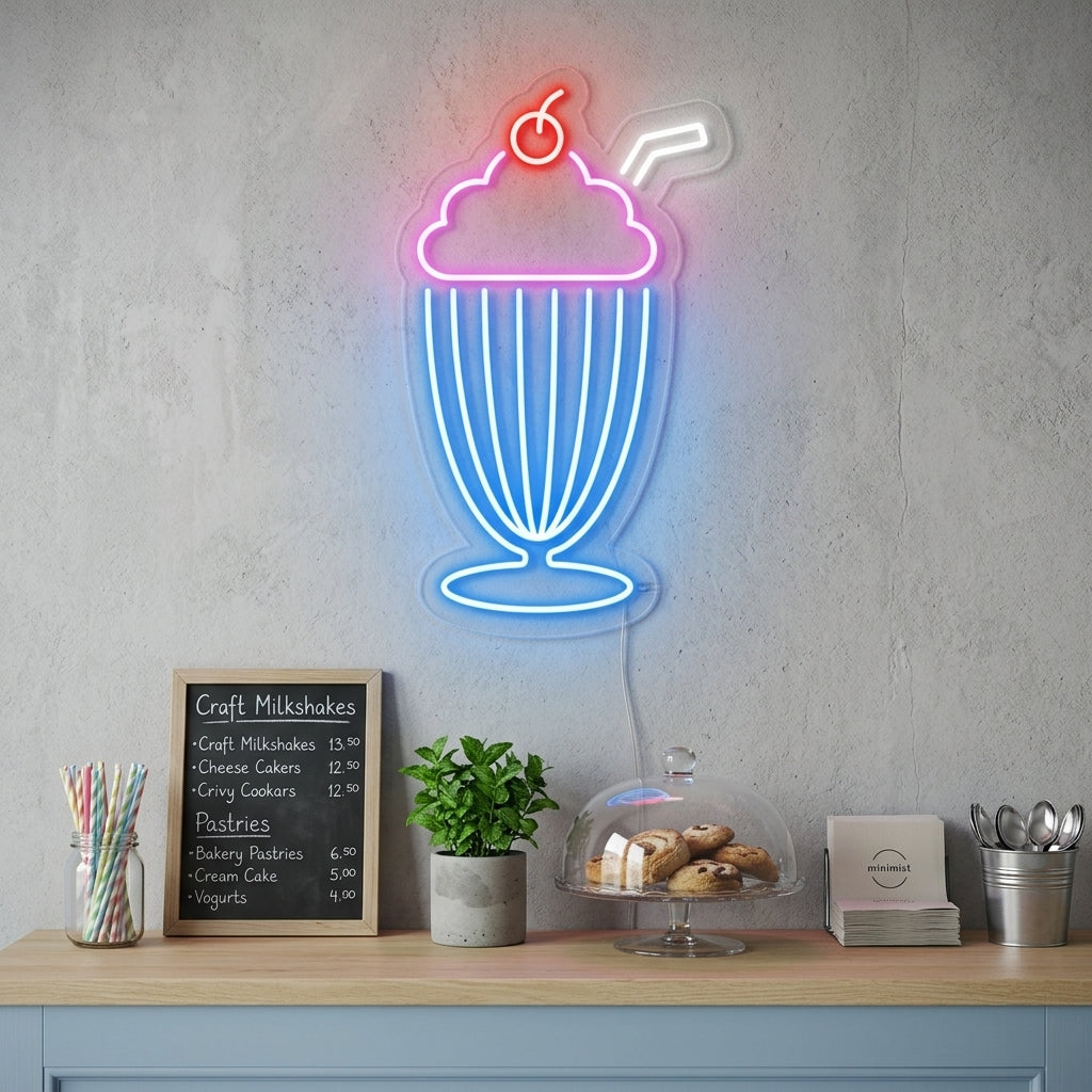 "Milkshake" Neonskylt