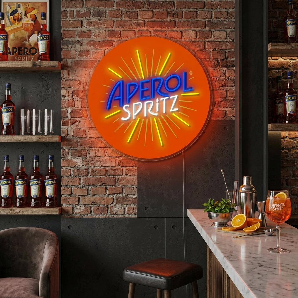 "Italien Aperol Spritz" Neonskylt