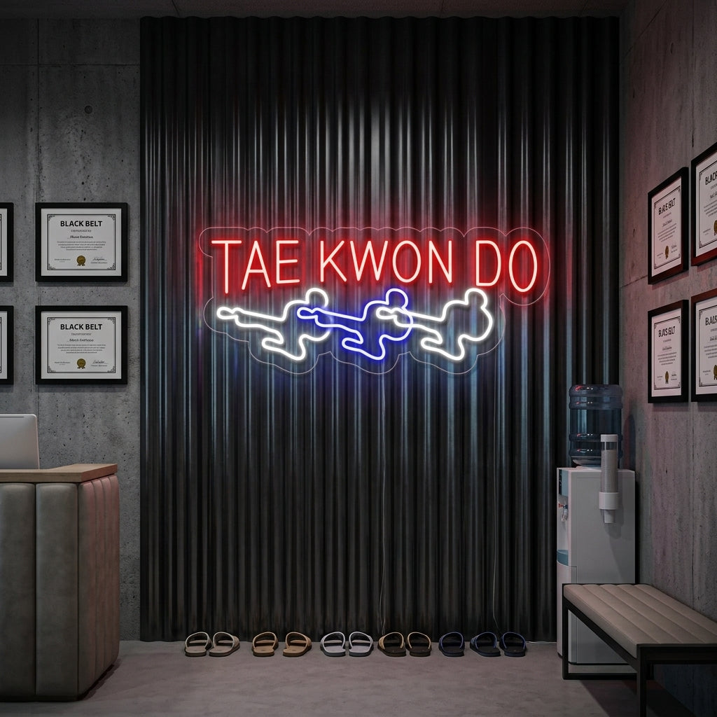 "Taekwondo Män" Neonskylt