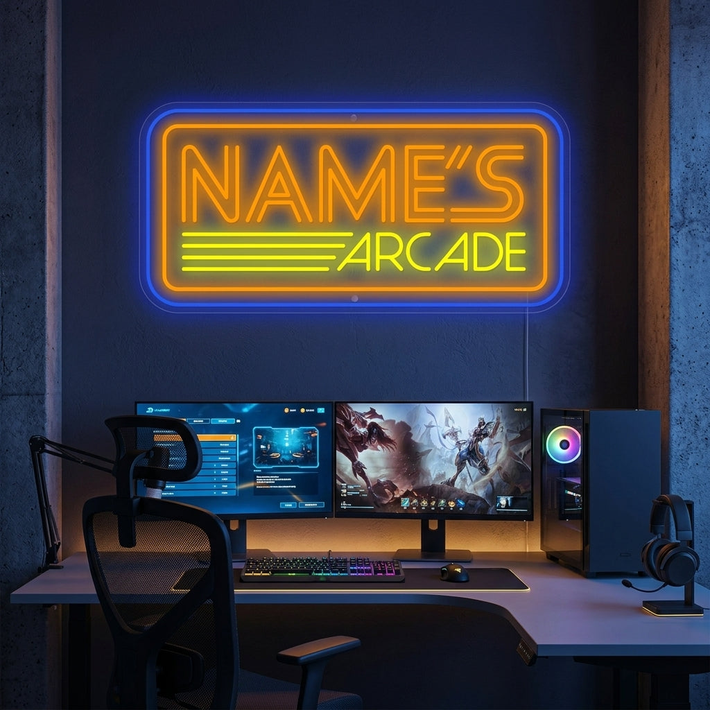 "Anpassad arkad" Neonskylt