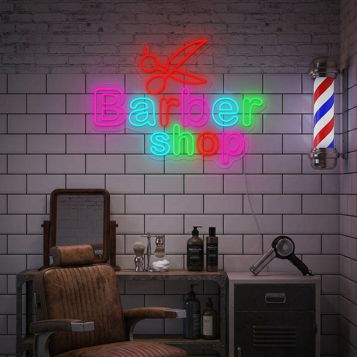 "Barber Shop" Neonskylt