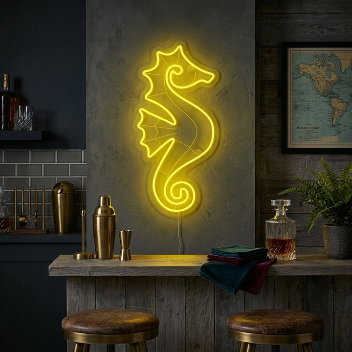 "Sjöhäst" Neonskylt