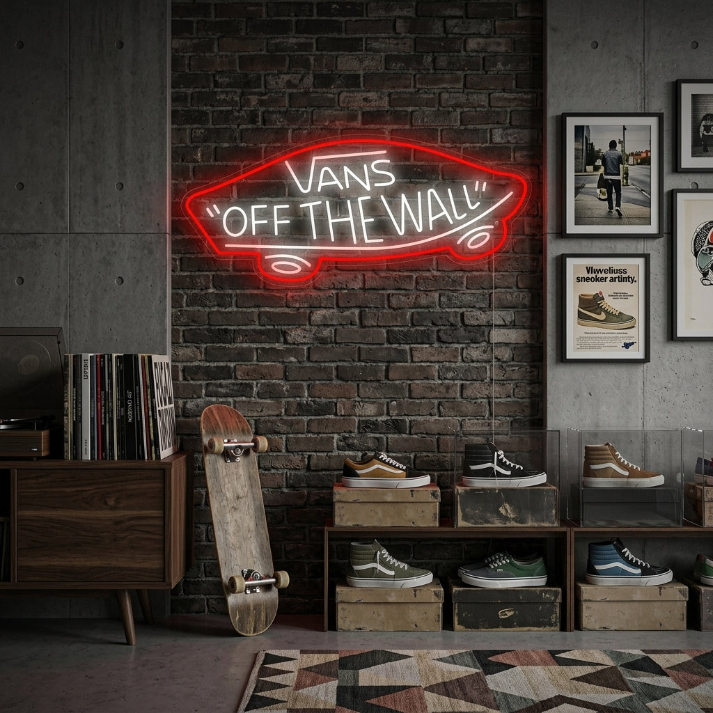 "Vans Off The Wall" Neonskylt