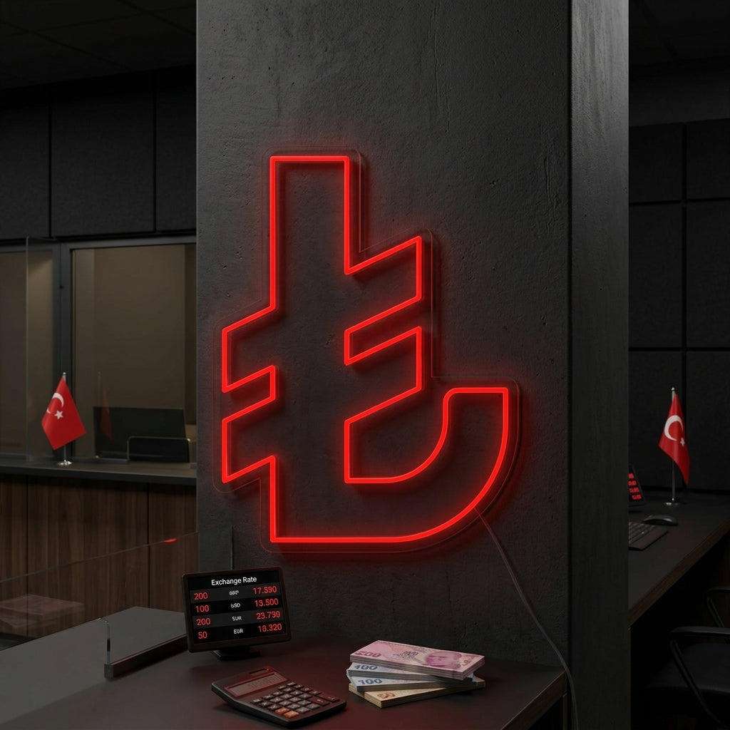 "Turkisk Lira" Neonskylt