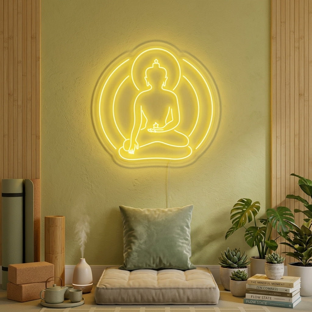 "Buddha yoga, yogarumdekoration" Neonskylt