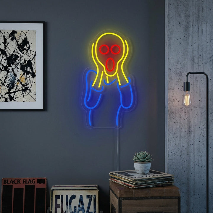 "Skriet Edvard Munch" Neonskylt