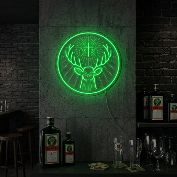 "Tysk Jägermeister-Likör" Neonskylt