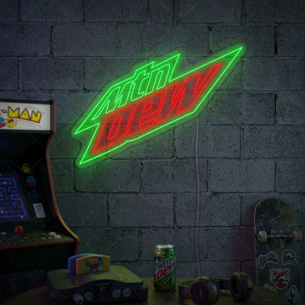 "Mountain Dew" Neonskylt