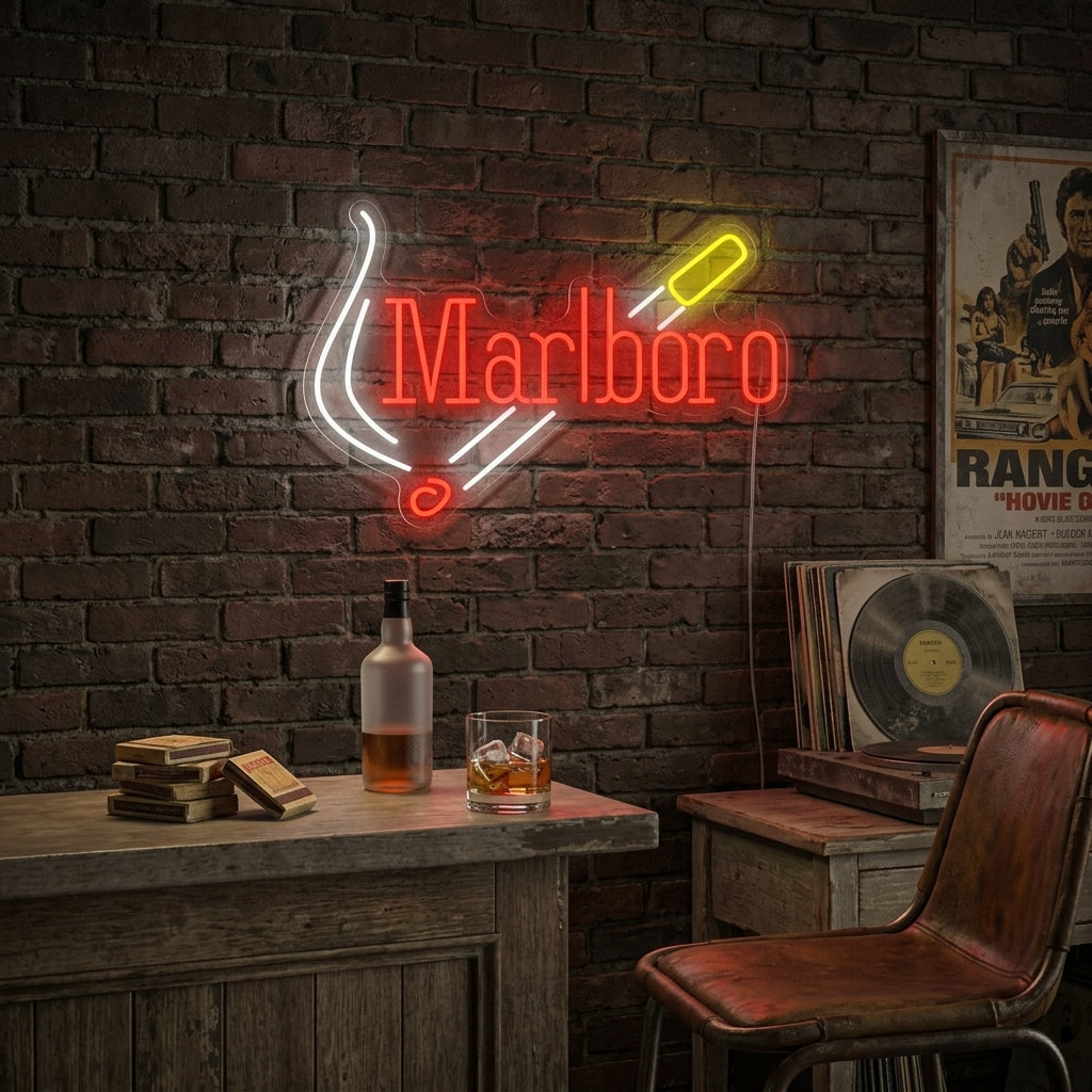 "Cigarettlogotyp" Neonskylt