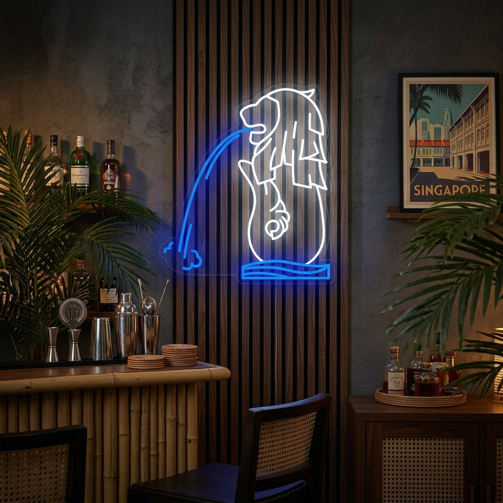"Singapore Merlion" Neonskylt