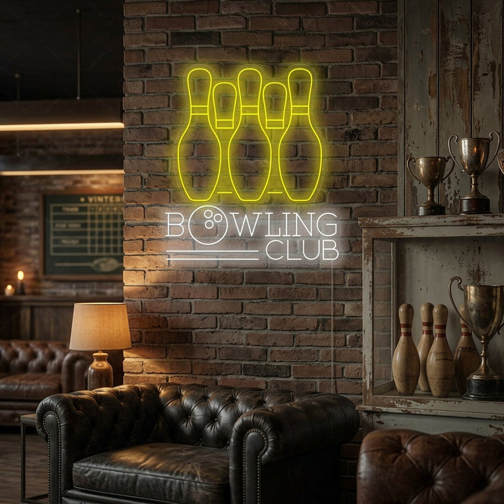 "Bowling Club" Neonskylt