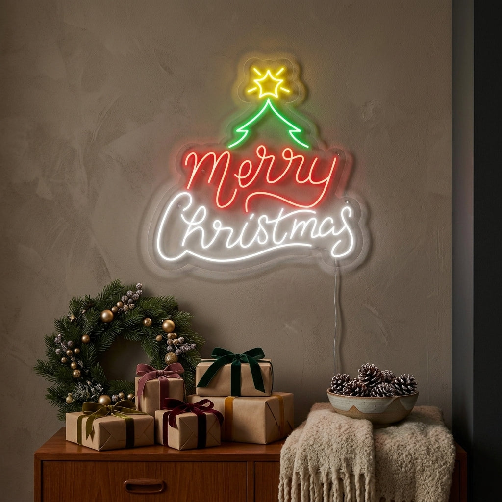 "Merry Christmas" Neonskylt