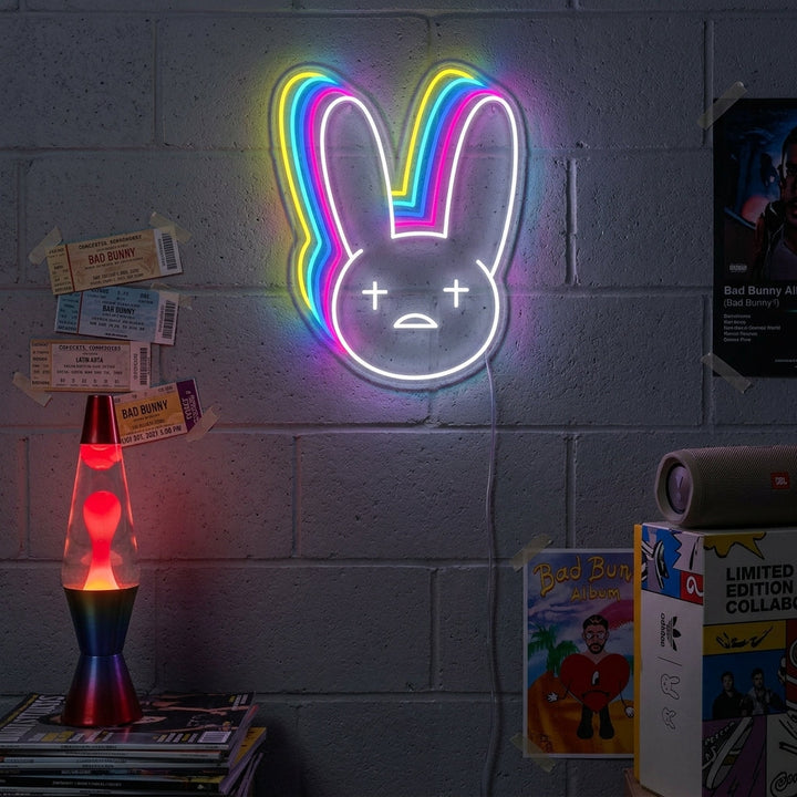 "Bad Bunny Sångare Och Rappare" Neonskylt
