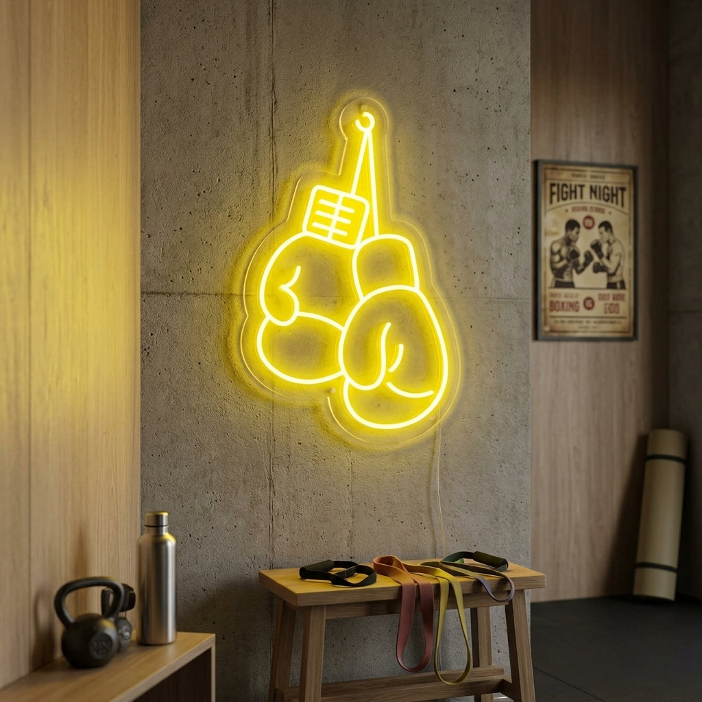 "Boxningshandskar" Neonskylt
