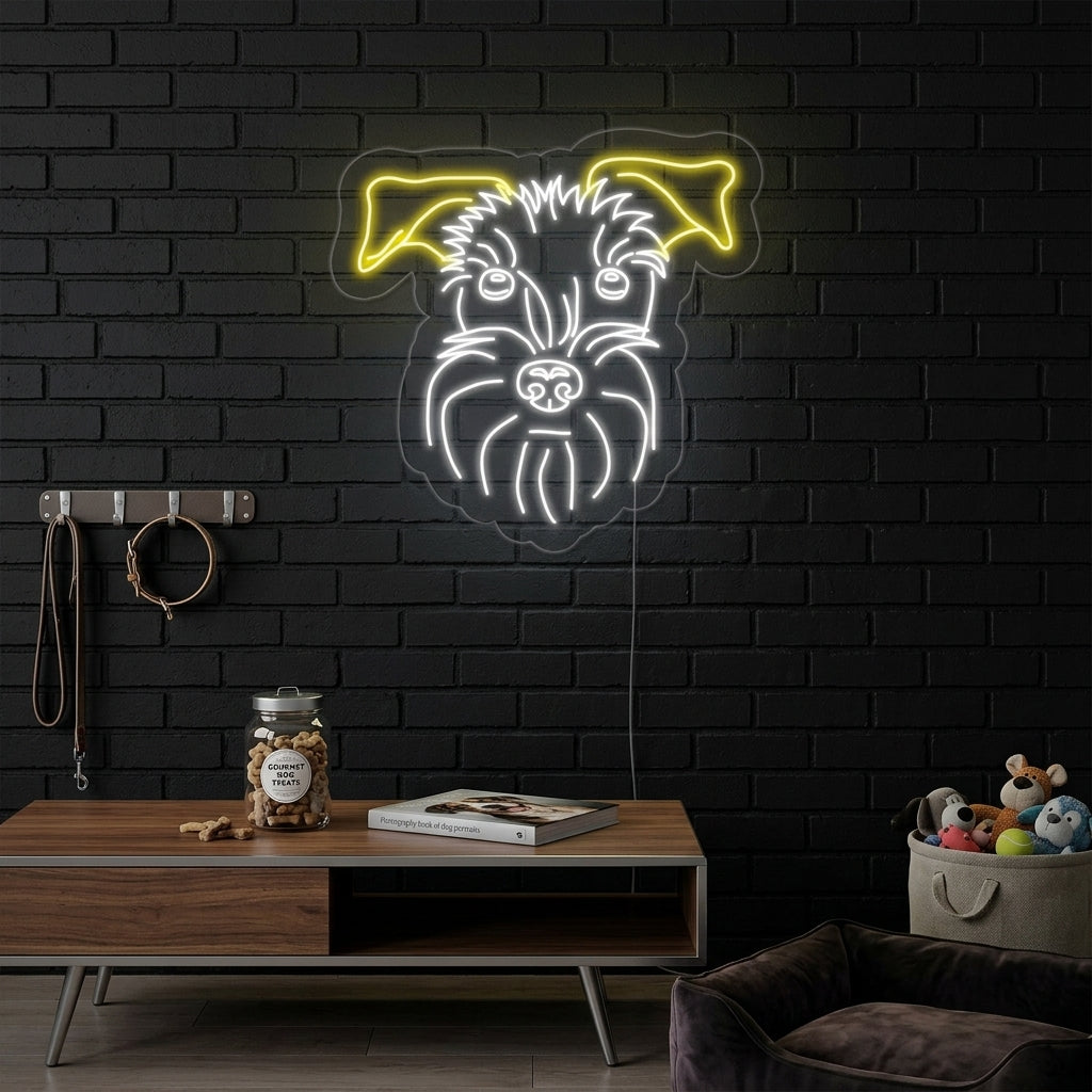 "Schnauzer, Hund" Neonskylt