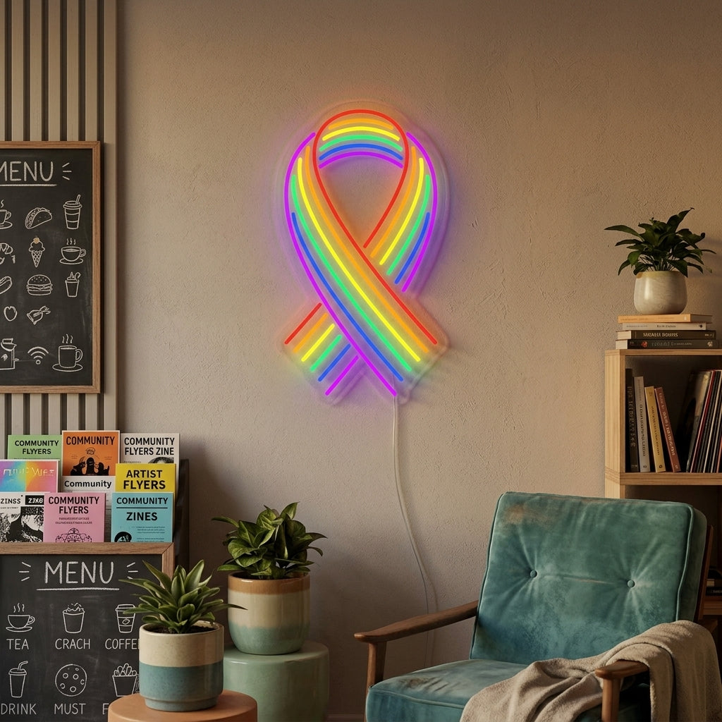"Regnbågsflagg Lgbt-Stolthet Unik, Band" Neonskylt