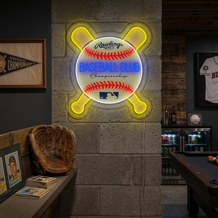 "Baseball Club" Neonskylt