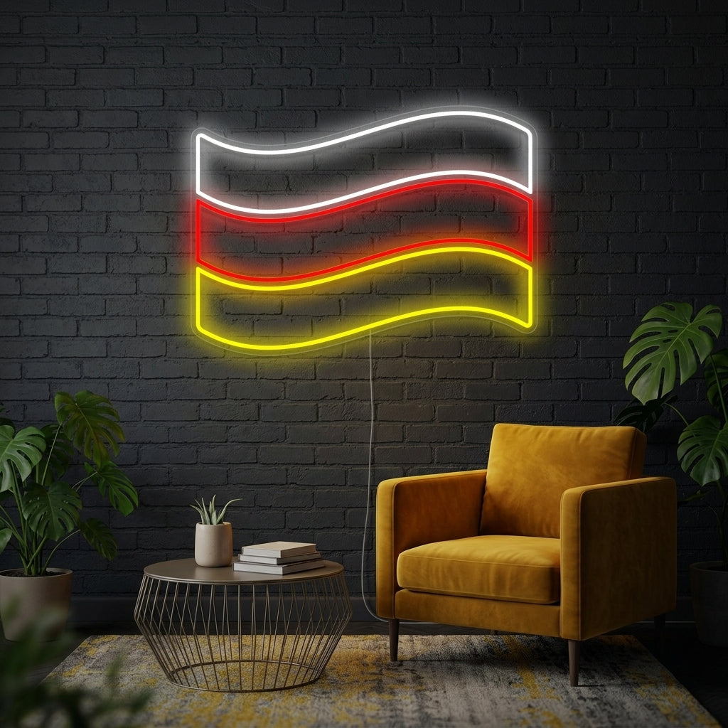 "Tysklands Flagga" Neonskylt