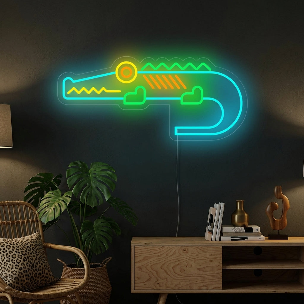 "Söt Krokodil" Neonskylt