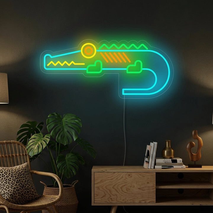 "Söt Krokodil" Neonskylt