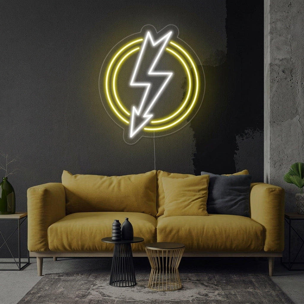 "Lysande Blixt" Neonskylt