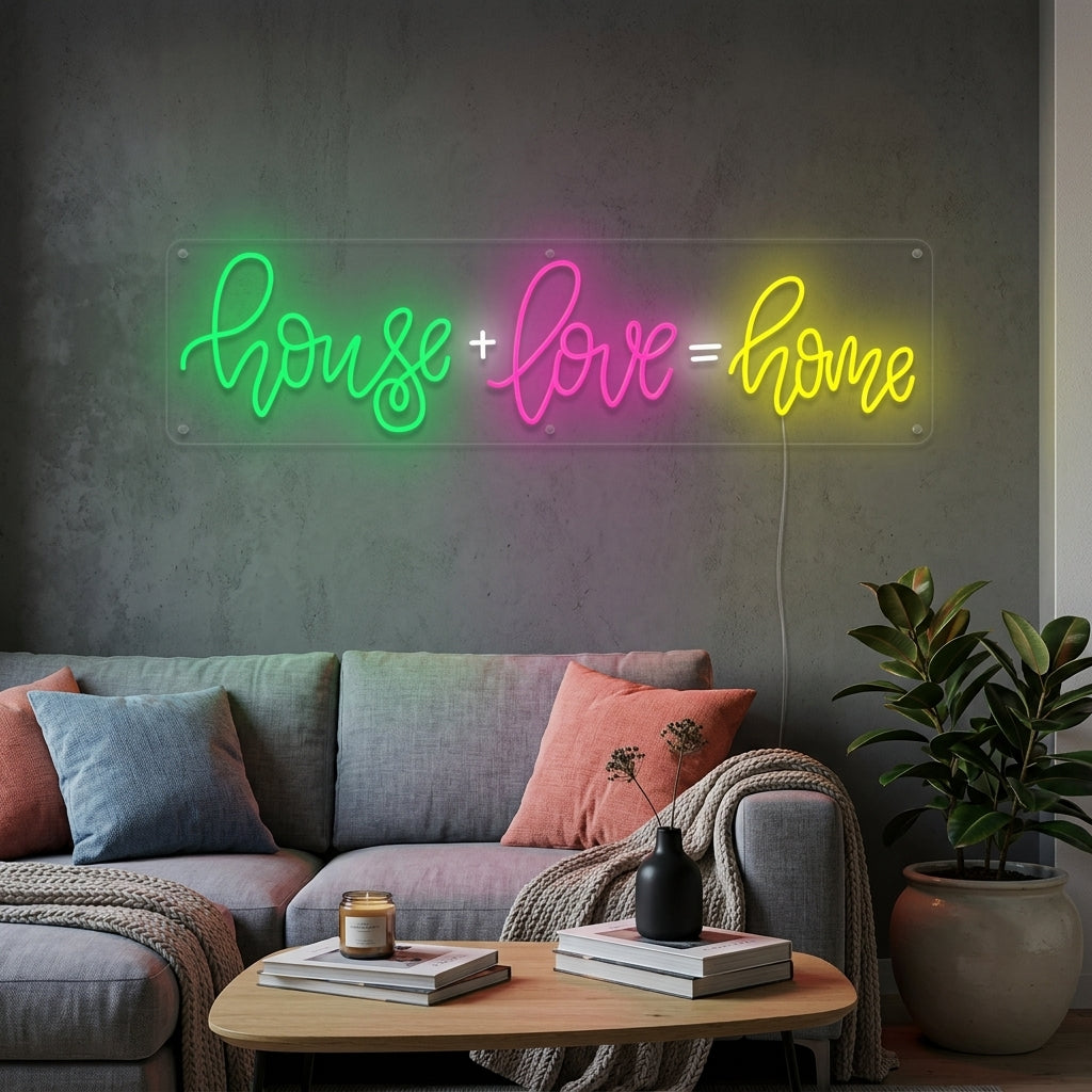 "House Love Home" Neonskylt