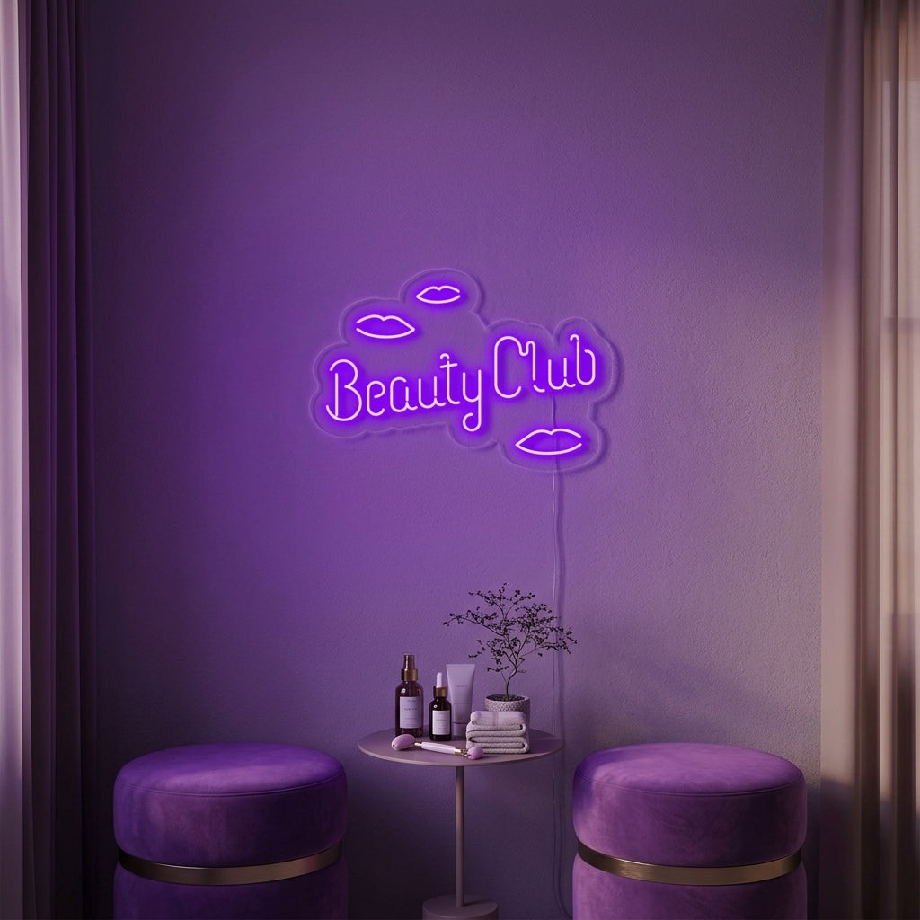 "Beauty Club" Neonskylt