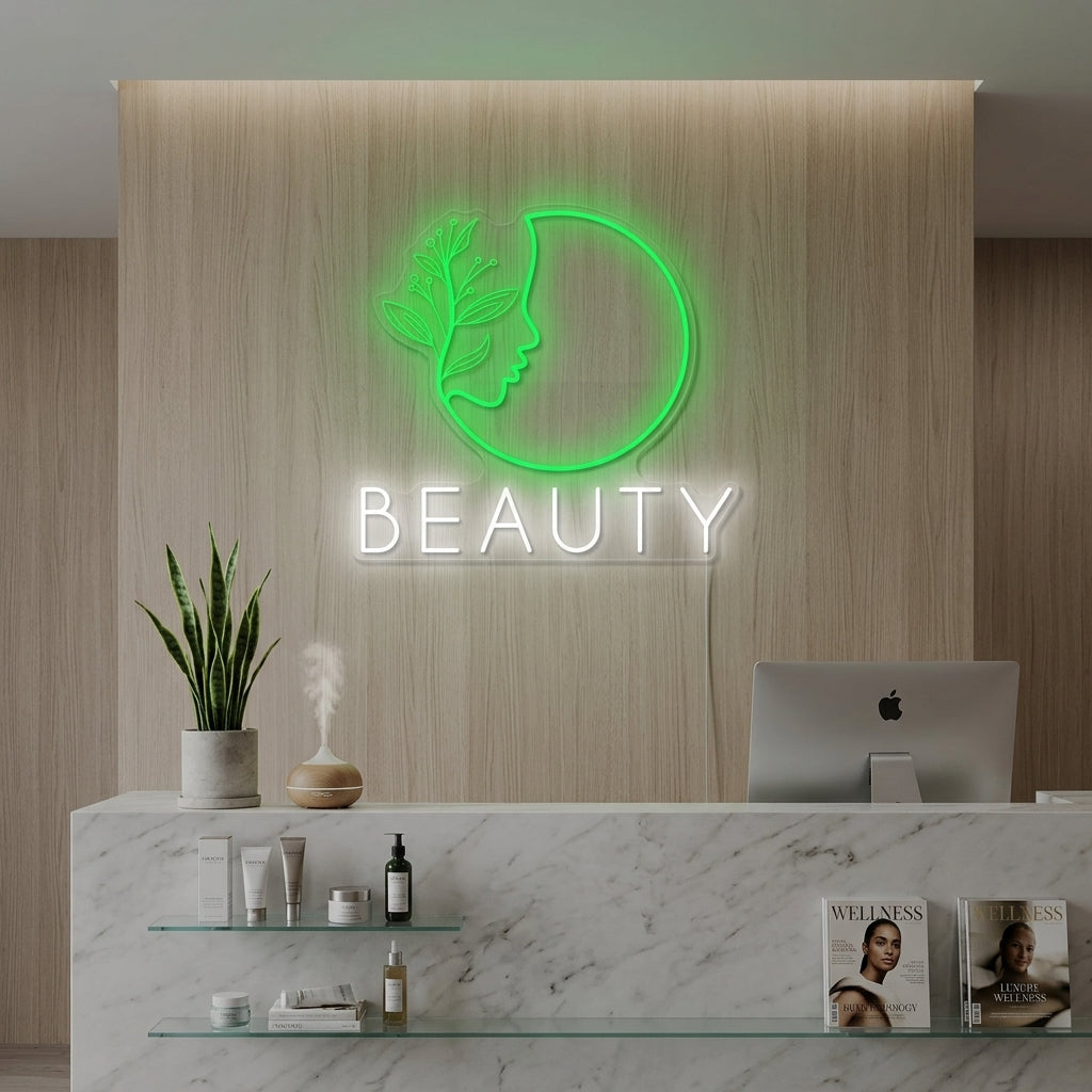 "Skönhetsspa logotyp" Neonskylt