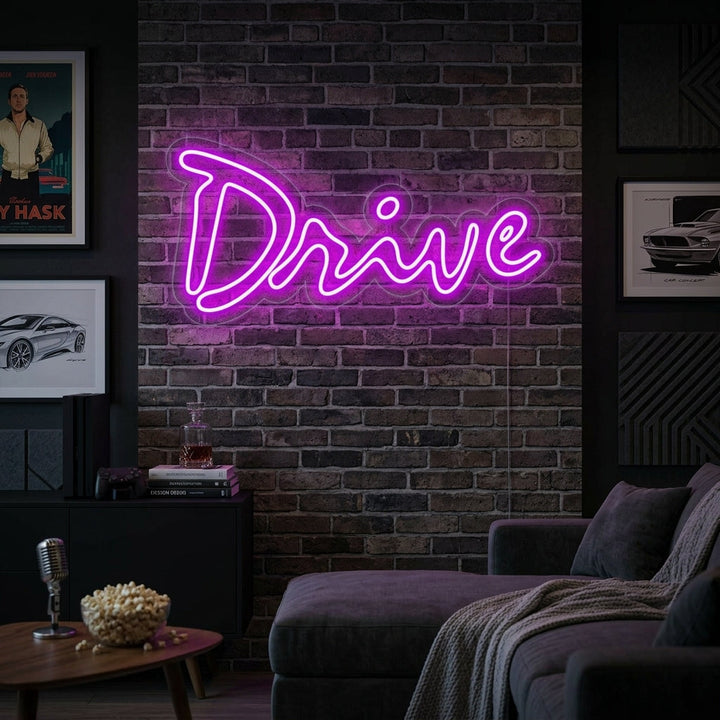 "Drive, Television" Neonskylt