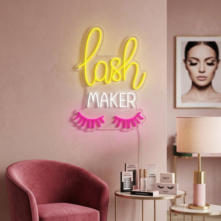 "Lash Maker" Neonskylt