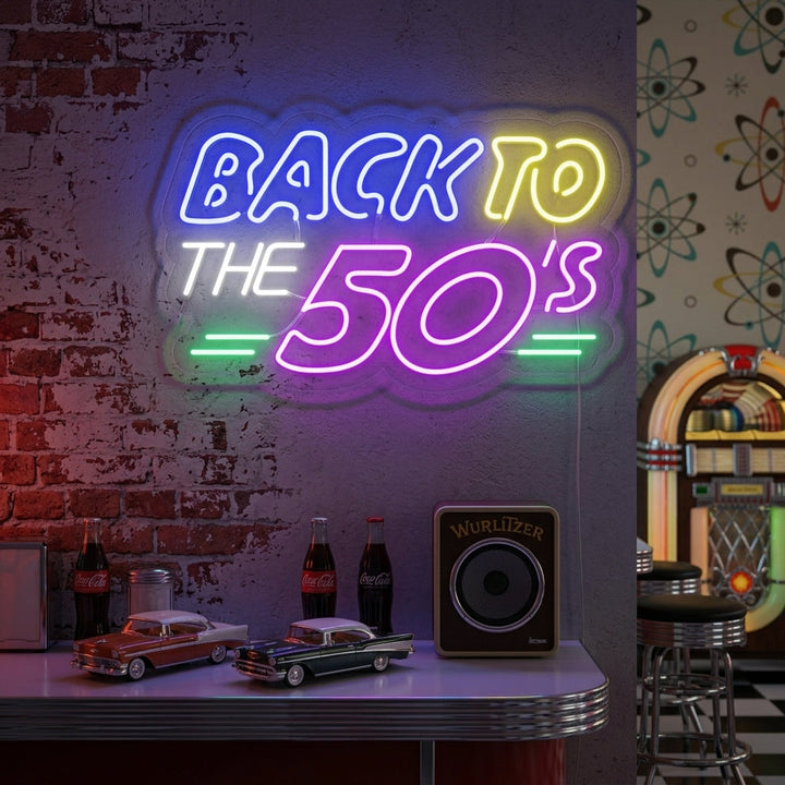 "Back To The 50s" Neonskylt