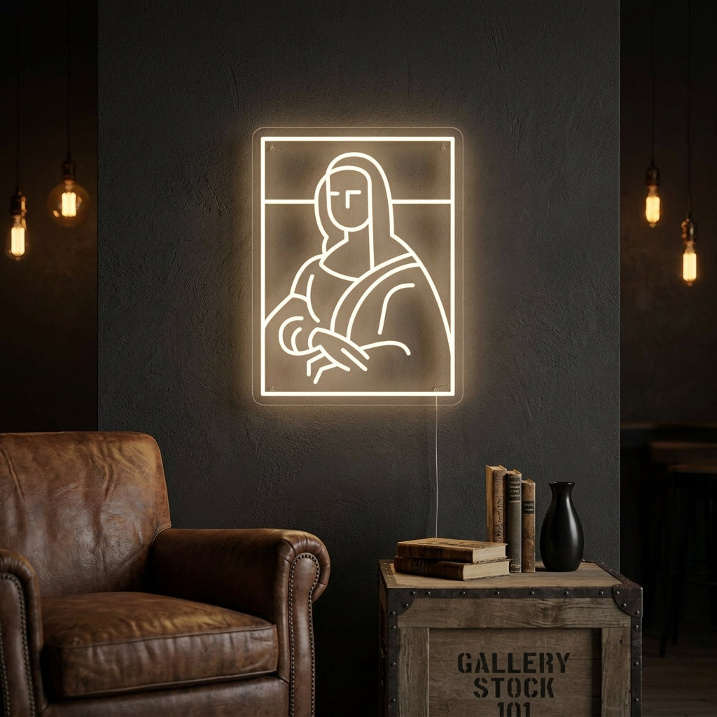 "Da Vinci Mona Lisa" Neonskylt
