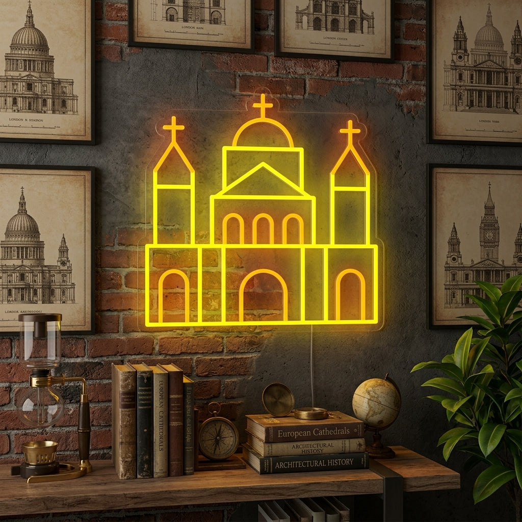 "Londons St. Pauls Katedral" Neonskylt