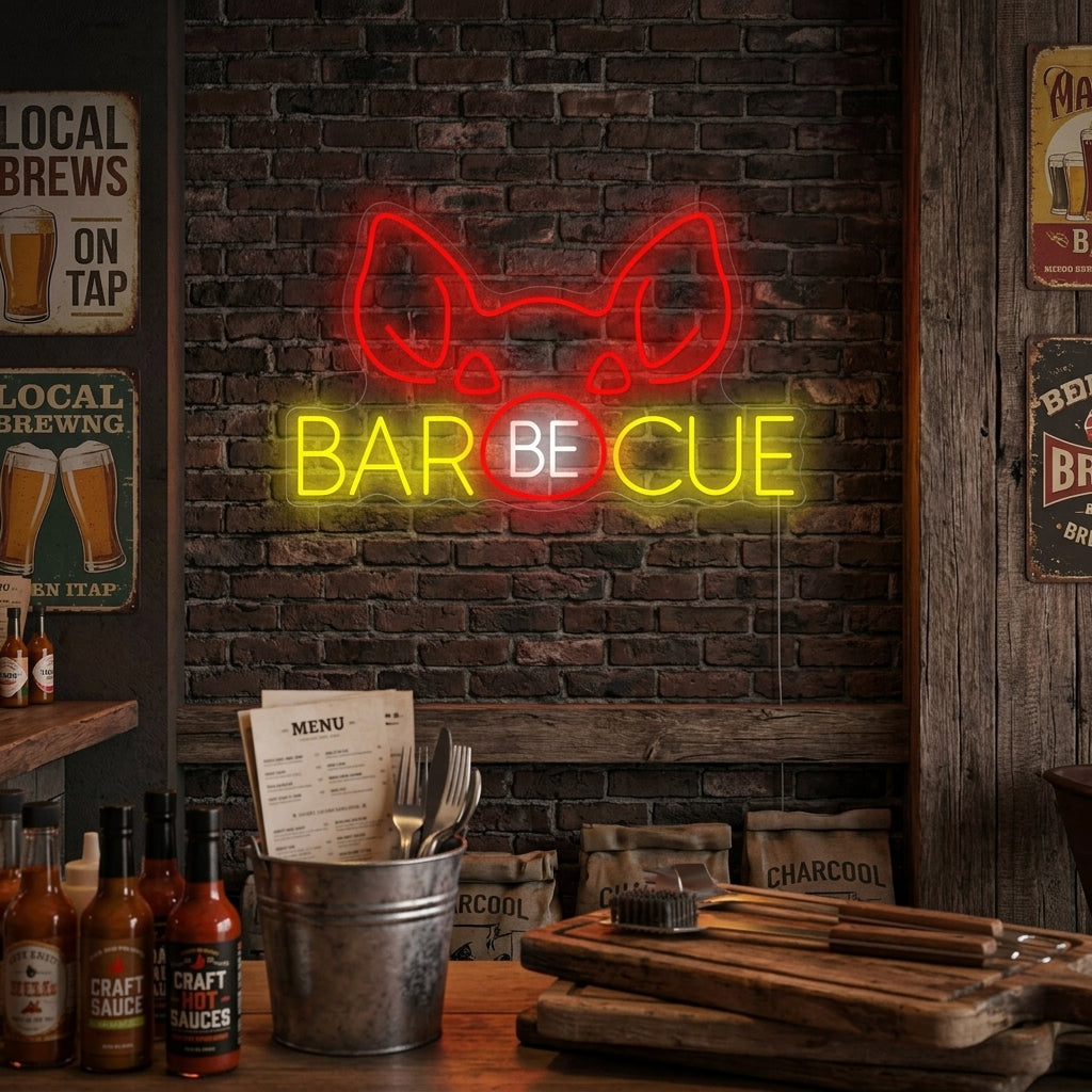"Barbecue" Neonskylt