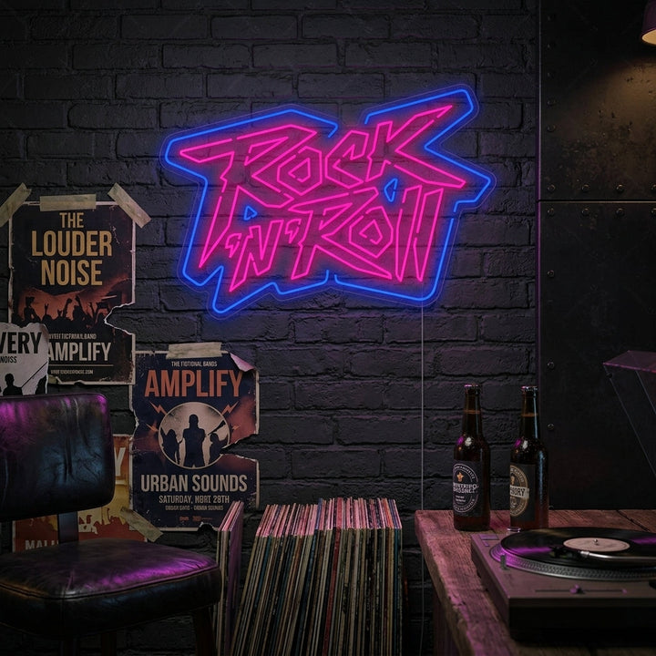 "Rock 'n Roll" Neonskylt