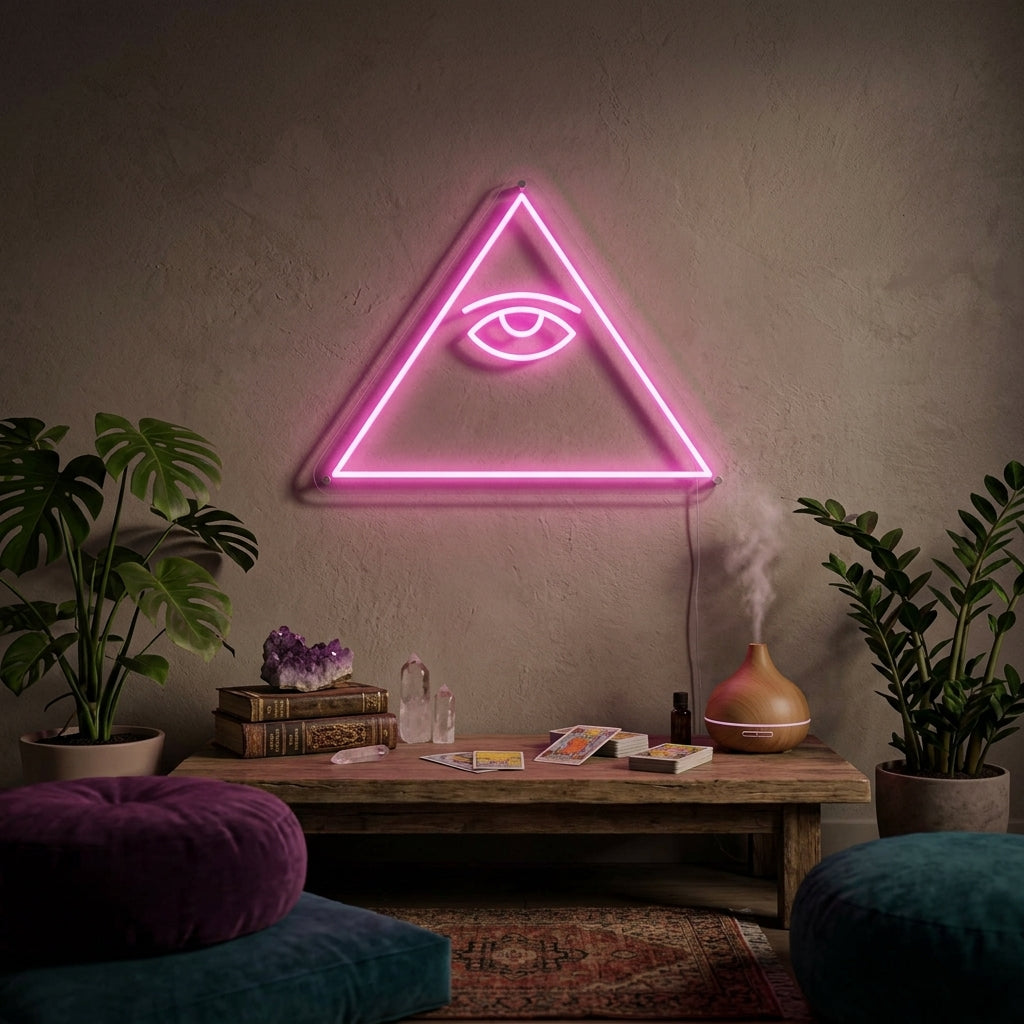 "Psykiskt Öga" Neonskylt