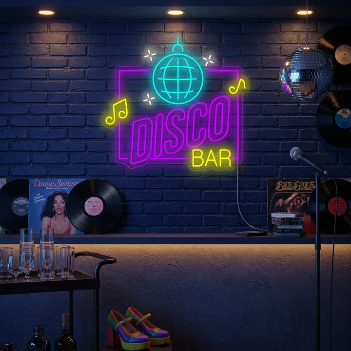 "Disco Bar" Neonskylt