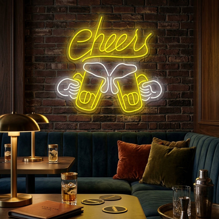 "Cheers" Neonskylt