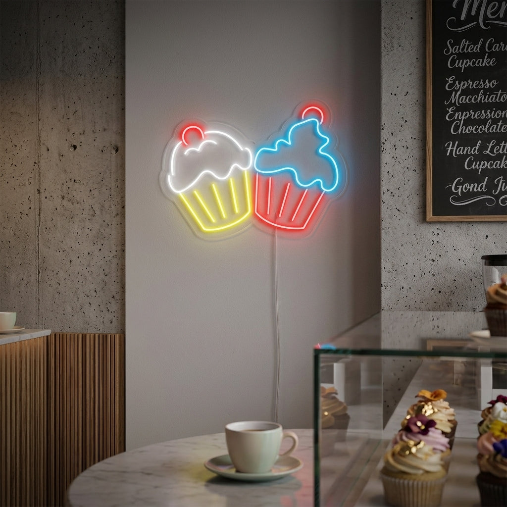 "Cupcakes" Neonskylt
