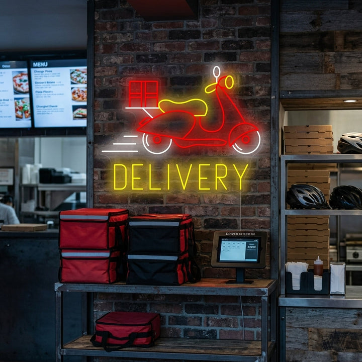 "Food Delivery" Neonskylt