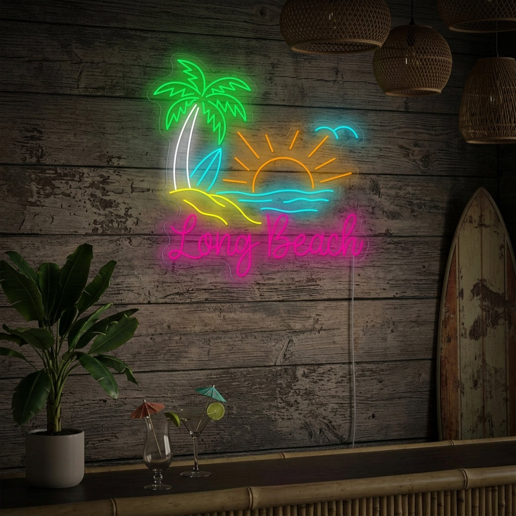 "Long Beach" Neonskylt